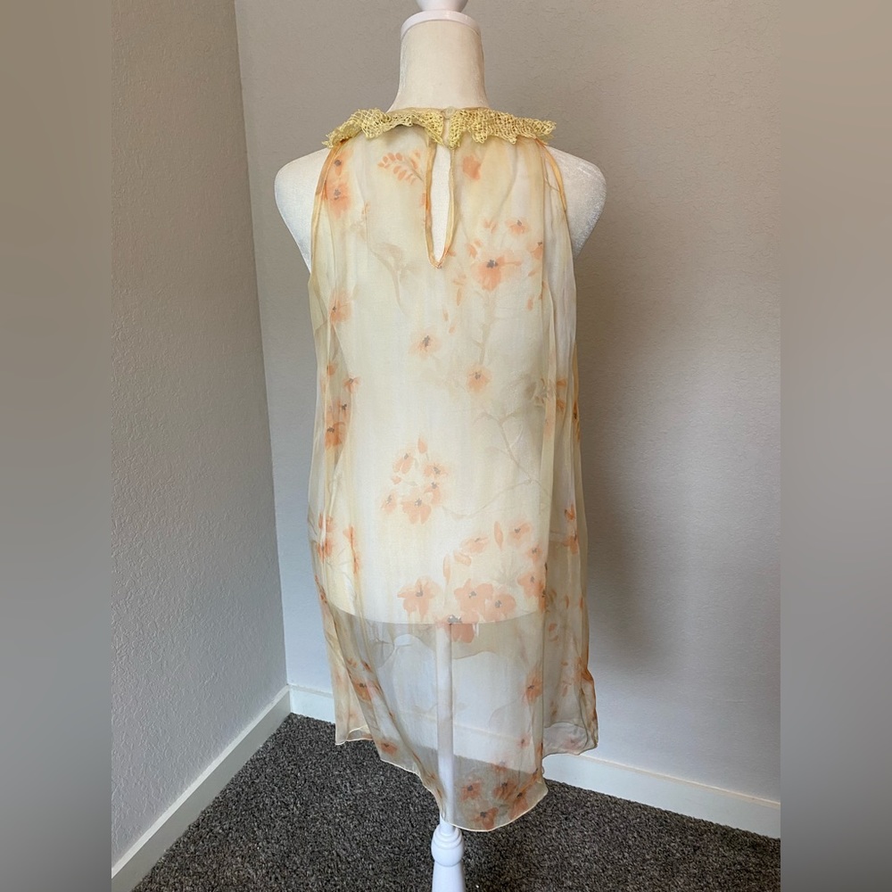OOAK Cecilia Fadul 100% Silk Sheer Dress or Top - Picture 5 of 8